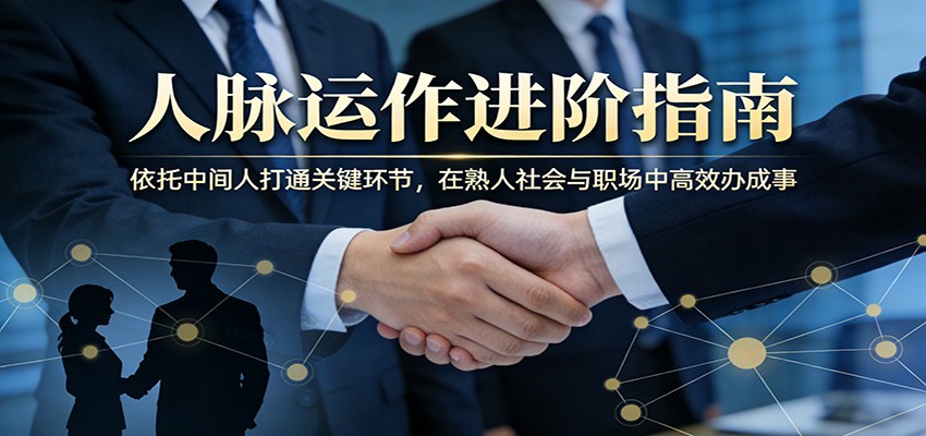 付费文章：人脉运作进阶指南，依托中间人打通关键环节，在熟人社会与职场中高效办成事-青禾学社