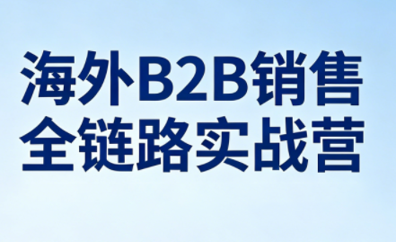 雨哥·海外B2B销售全链路实战营-青禾学社