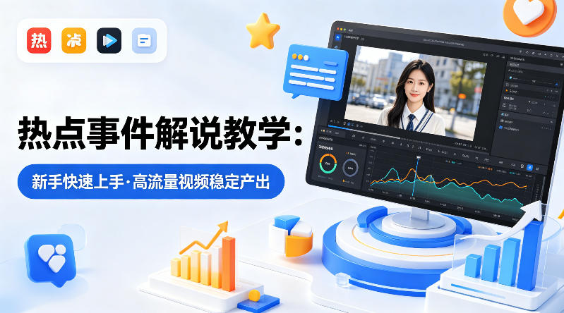 某大V的热点事件解说教学，新手也能快速上手，稳定产出高流量解说视频-青禾学社