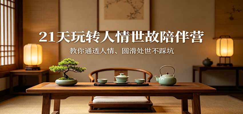 21天玩转人情世故陪伴营：教你通透人情、圆滑处世不踩坑-青禾学社