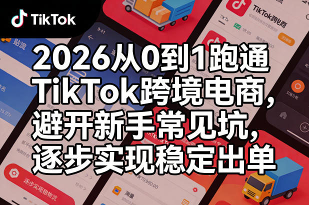 2026从0到1跑通TikTok跨境电商，避开新手常见坑，逐步实现稳定出单(更新0414)-青禾学社