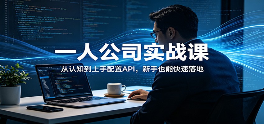 一人公司实战课：从认知到上手配置API，新手也能快速落地-青禾学社