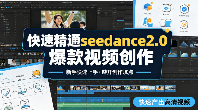 快速精通seedance2.0爆款视频创作，快速产出高清视频，避开大量创作坑点，新手也能快速上手-青禾学社