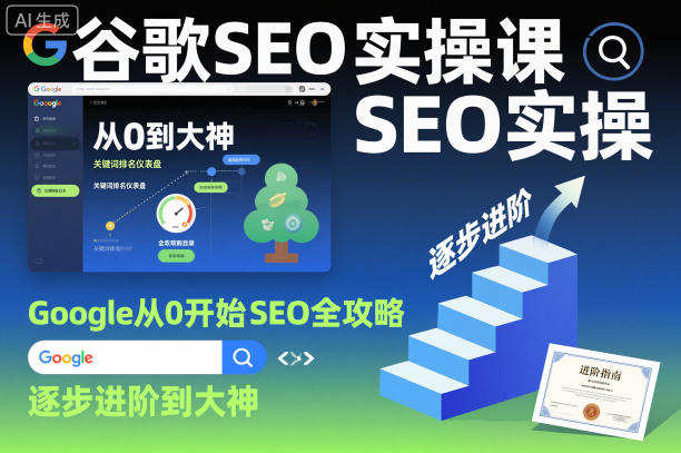 谷歌SEO实操课，Google从0开始SEO全攻略，逐步进阶到大神(更新26年)-青禾学社