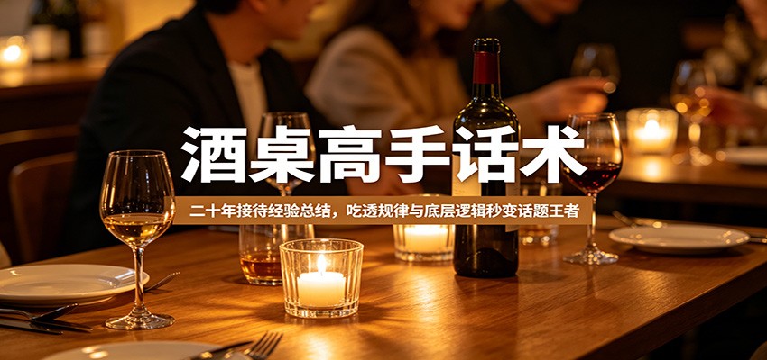 酒桌高手话术：二十年接待经验总结，吃透规律与底层逻辑秒变话题王者-青禾学社