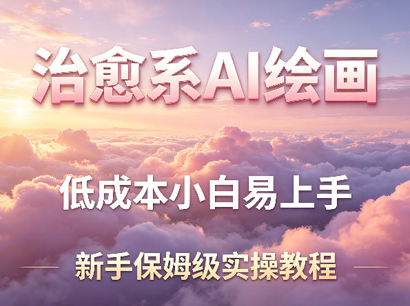 治愈系AI绘画提示词项目，低成本小白易上手，每天10分钟，新手保姆级实操教程-青禾学社
