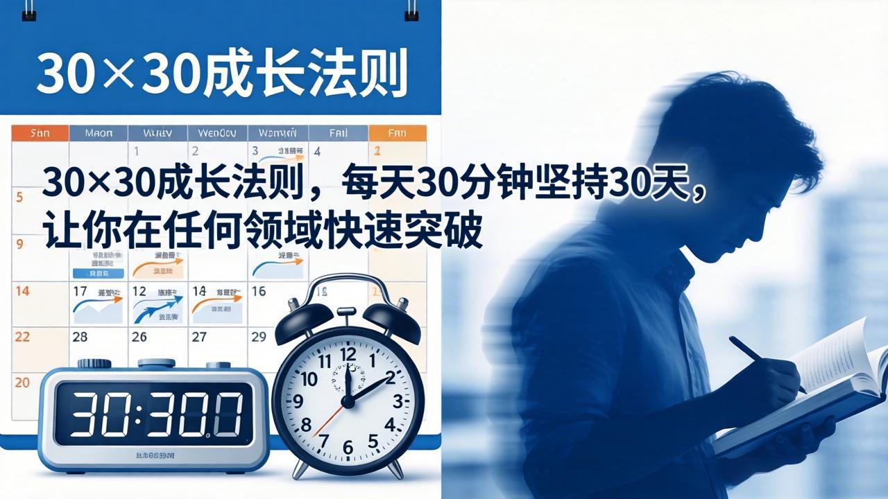 付费文章：30×30成长法则，每天30分钟坚持30天，让你在任何领域快速突破-青禾学社