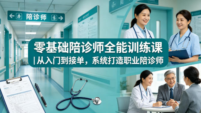 零基础陪诊师全能训练课｜从入门到接单，系统打造职业陪诊师-青禾学社