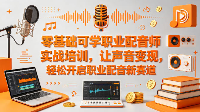 零基础可学职业配音师实战培训，让声音变现，轻松开启职业配音新赛道-青禾学社