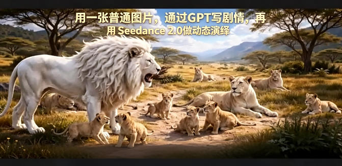 用一张普通图片，通过GPT写剧情，再用Seedance 2.0做动态演绎，居然能生成迪士尼风格搞笑动画-青禾学社