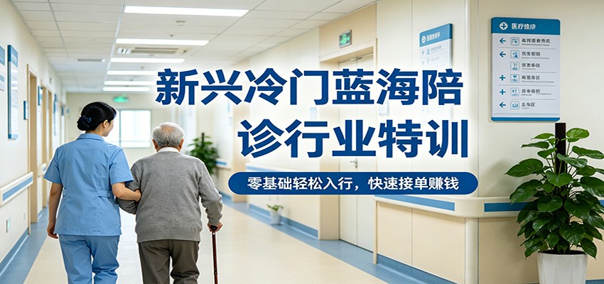 新兴冷门蓝海陪诊行业特训，零基础轻松入行，快速接单赚钱-青禾学社