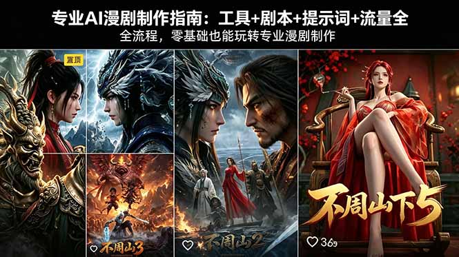 专业AI漫剧制作指南：工具+剧本+提示词+流量全流程，零基础也能玩转专业漫剧制作-青禾学社