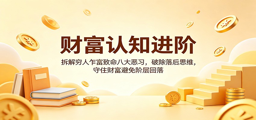 财富认知进阶：拆解穷人乍富致命八大恶习，破除落后思维，守住财富避免阶层回落-青禾学社