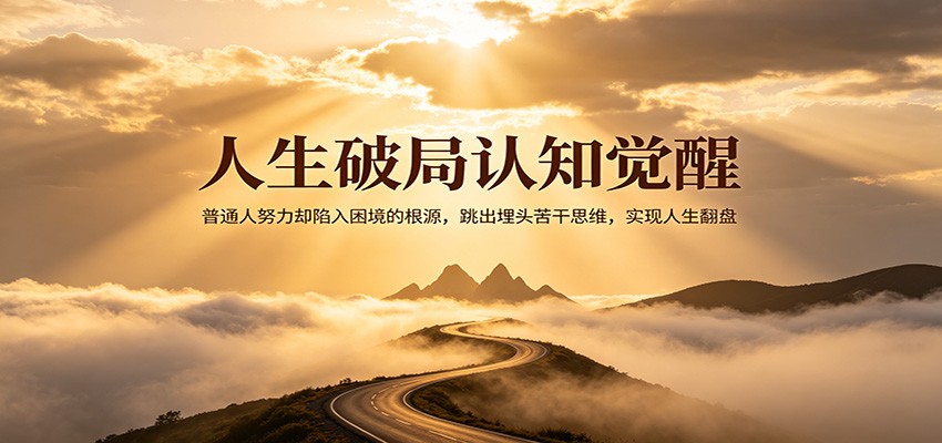 人生破局认知觉醒，普通人努力却陷入困境的根源，跳出埋头苦干思维，实现人生翻盘-青禾学社