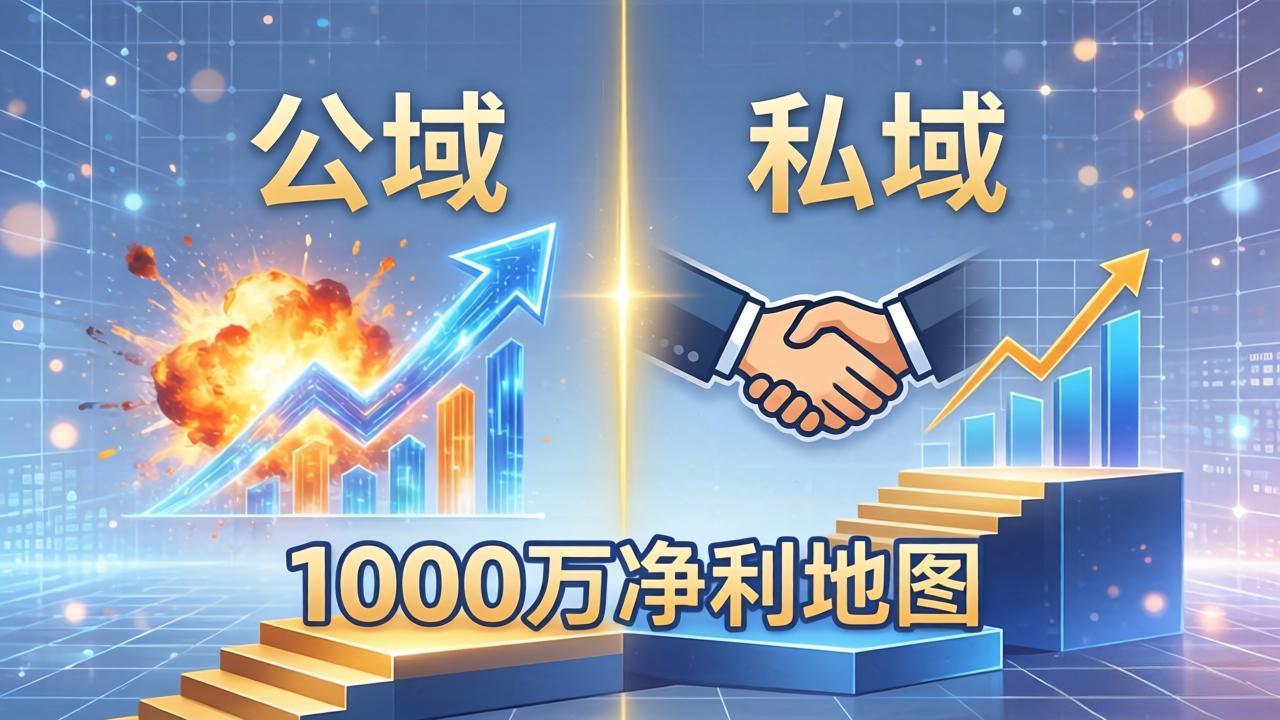 公域玩命出爆款，私域悄悄做成交：这套AI内训课，2026给你打通1000万净利的地图-青禾学社