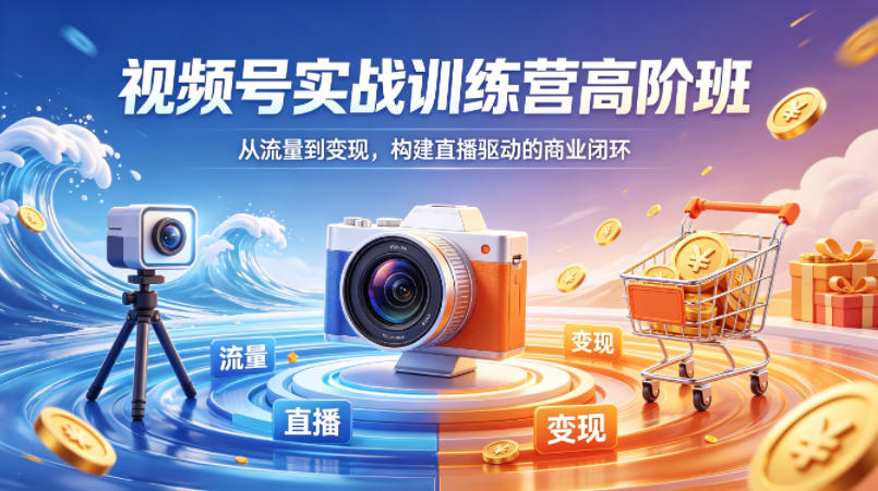 视频号实战训练营高阶班，从流量到变现，构建直播驱动的商业闭环(26年4月)-青禾学社