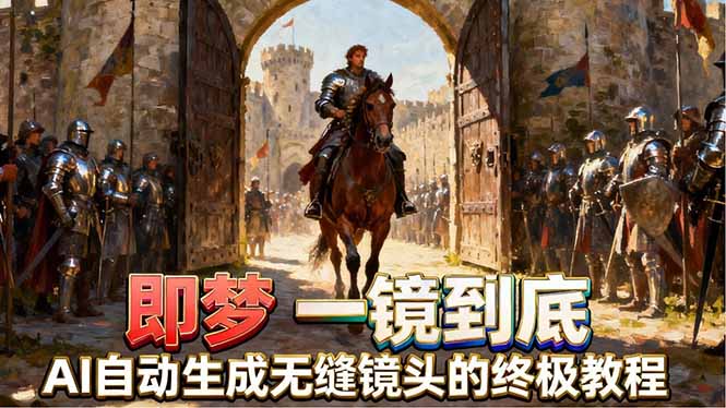 即梦AI一镜到底终极教程，智能补帧+运镜技巧，AI自动生成无缝丝滑长镜头高效出片-青禾学社