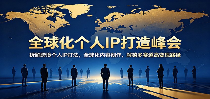 全球化个人IP打造峰会：拆解跨境个人IP打法，全球化内容创作，解锁多赛道高变现路径-青禾学社