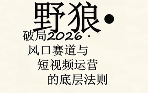 野狼团队·多平台实操运营课，覆盖AI口播、服装、好物、漫剪等热门玩法(更新4月29日)-青禾学社