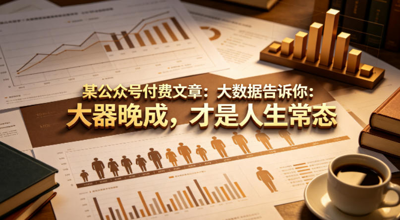 某公众号付费文章：大数据告诉你：大器晚成，才是人生常态-青禾学社