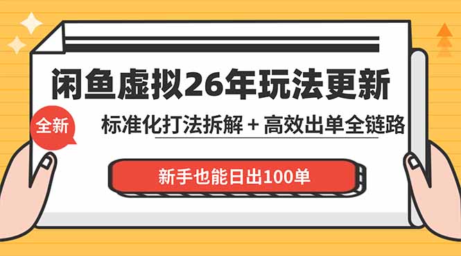 闲鱼虚拟从0到1系统化运营课程：标准化打法拆解 + 高效出单全链路教学，新手也能日出100单-青禾学社