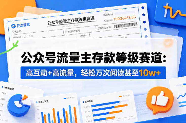 公众号流量主之存款等级赛道，高互动+高流量，轻松达到万次阅读，甚至10w+-青禾学社