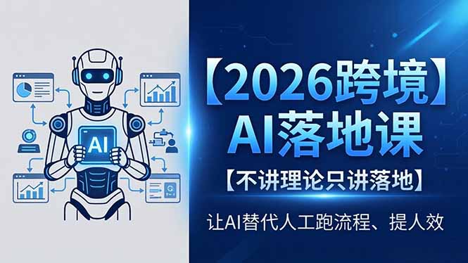 2026跨境AI落地课，不讲理论只讲落地，让AI替代人工跑流程、提人效-青禾学社