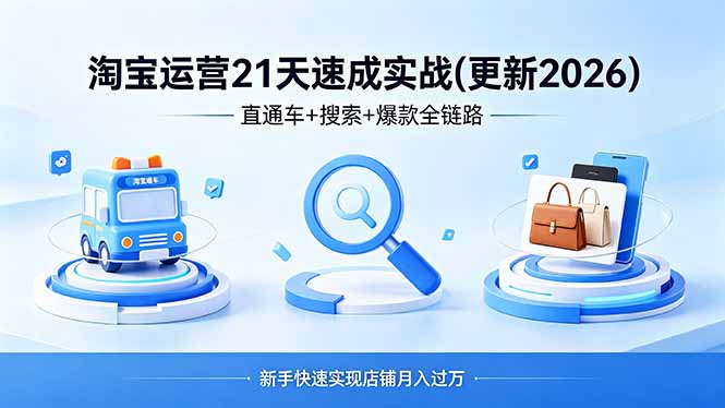 淘宝运营21天速成实战(更新4月-青禾学社