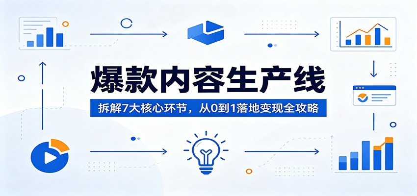 爆款内容生产线:拆解7大核心环节,从0到1落地变现全攻略-青禾学社