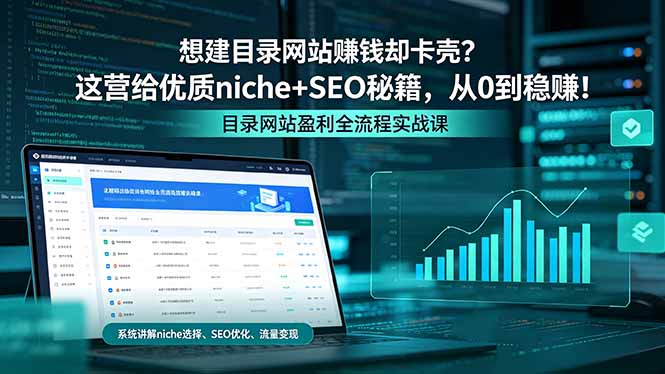 想建目录网站赚钱却卡壳?这营给优质 niche+SEO 秘籍,从 0 到稳赚!-青禾学社