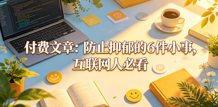 付费文章：防止抑郁的6件小事，互联网人必看！-青禾学社
