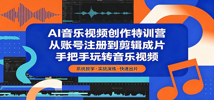 AI音乐视频创作特训营：从账号注册到剪辑成片，手把手玩转音乐视频-青禾学社