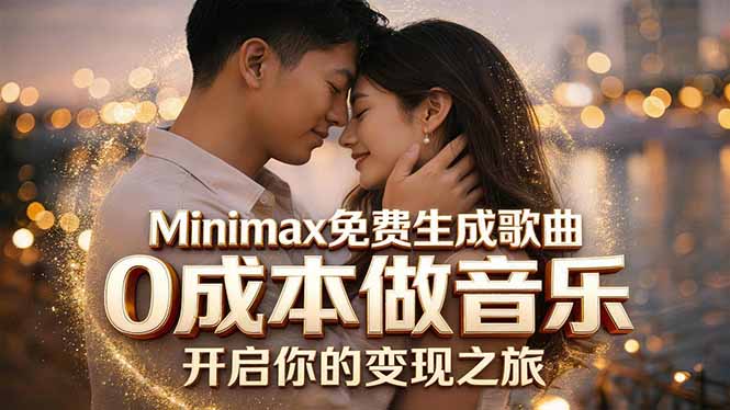 Minimax免费生成歌曲实测！0成本做音乐，说唱流行Lofi一键生成-青禾学社