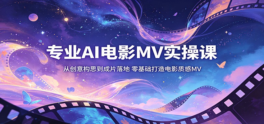 专业AI电影MV实操课：从创意构思到成片落地，零基础打造电影质感MV-青禾学社