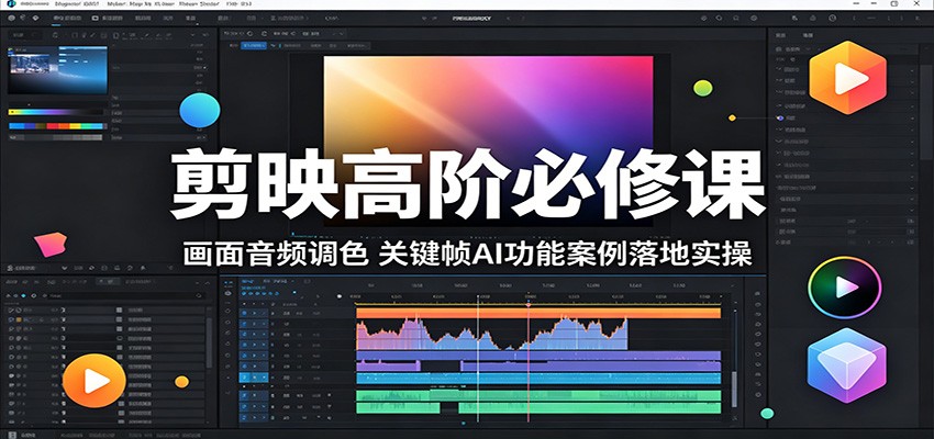 剪映高阶必修课：画面音频调色，关键帧AI功能案例落地实操-青禾学社