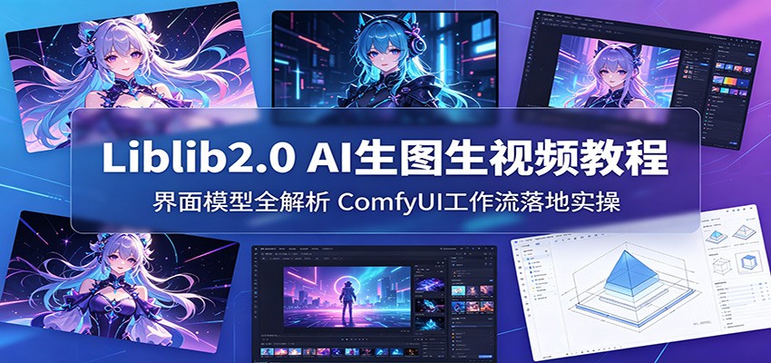 Liblib2.0 AI生图生视频教程：界面模型全解析，ComfyUI工作流落地实操-青禾学社