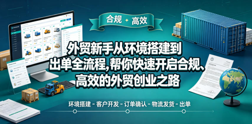 外贸新手从环境搭建到出单全流程，帮你快速开启合规、高效的外贸创业之路-青禾学社