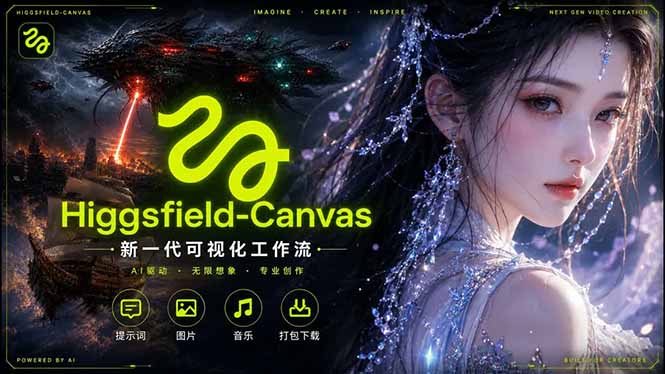 Higgsfield Canvas AI视频制作详解，节点式工作流搭建，重构新式视频创作完整教程-青禾学社