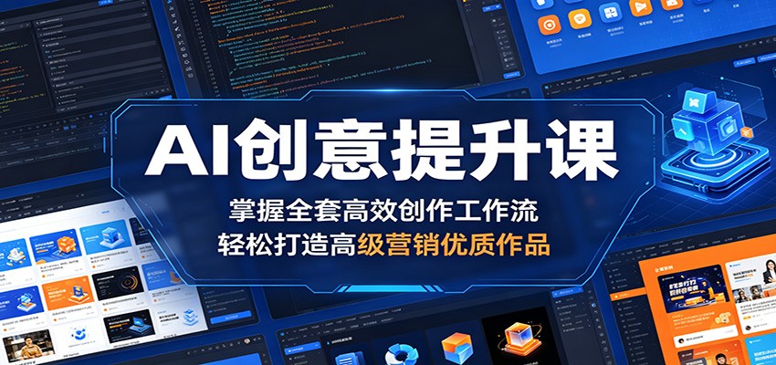AI创意提升课：掌握全套高效创作工作流，轻松打造高级营销优质作品-青禾学社