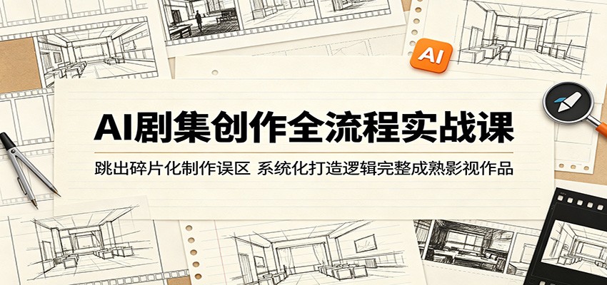 AI剧集创作全流程实战课：跳出碎片化制作误区，系统化打造逻辑完整成熟影视作品-青禾学社