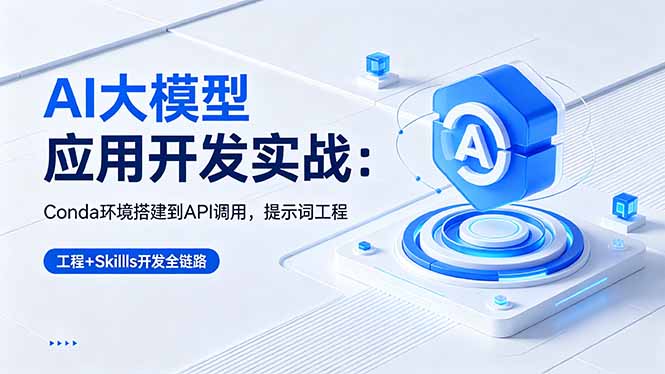 AI 大模型应用开发实战：Conda环境搭建到API调用，提示词工程+Skills开发全链路-青禾学社