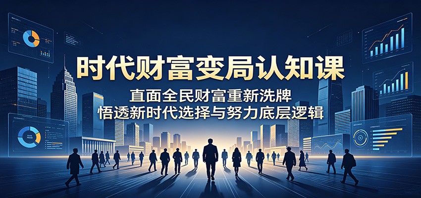 时代财富变局认知课：直面全民财富重新洗牌，悟透新时代选择与努力底层逻辑-青禾学社