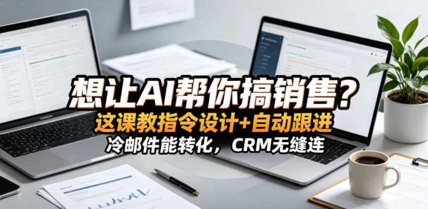 想让AI帮你搞销售？这课教指令设计+自动跟进，冷邮件能转化，CRM无缝连！【原创双语字幕】-青禾学社