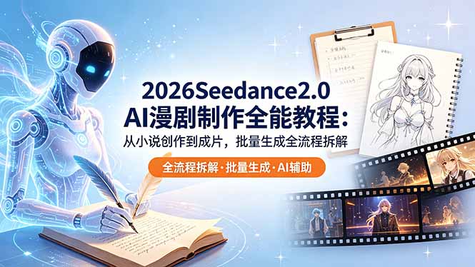 2026Seedance2.0 AI制作全能教程：从小说创作到成片，批量生成全流程拆解-青禾学社