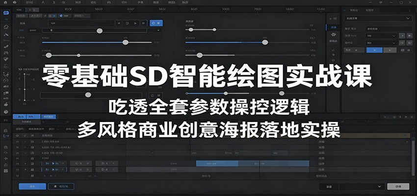 零基础SD智能绘图实战课：吃透全套参数操控逻辑，多风格商业创意海报落地实操-青禾学社