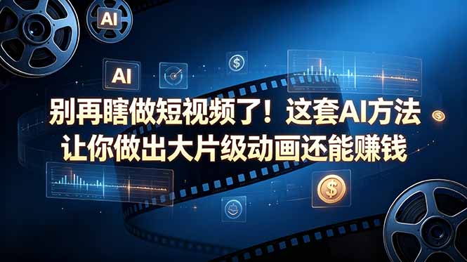 别再瞎做短视频了！这套 AI 方法让你做出大片级动画还能赚钱【原创双语字幕】-青禾学社