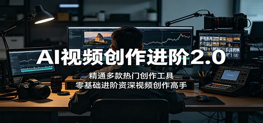 AI视频创作进阶2.0：精通多款热门创作工具，零基础进阶资深视频创作高手-青禾学社