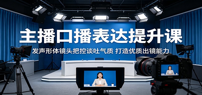 主播口播表达提升课：发声形体镜头把控谈吐气质，打造优质出镜能力-青禾学社