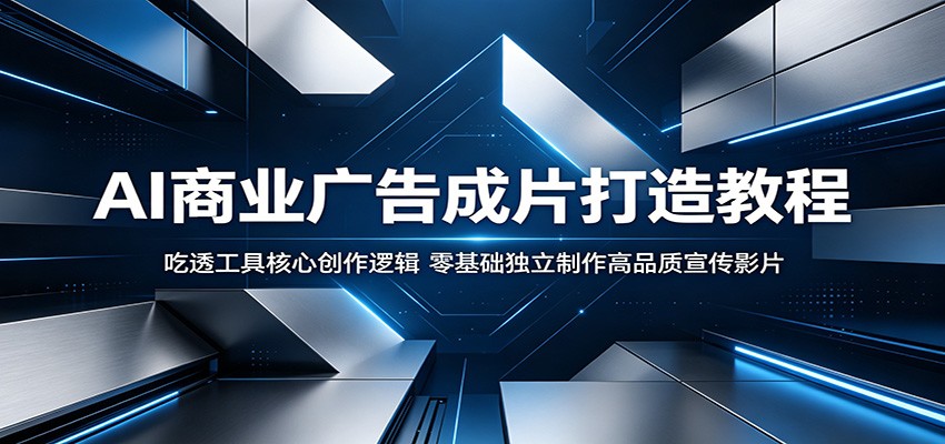 AI商业广告成片打造教程：吃透工具核心创作逻辑，零基础独立制作高品质宣传影片-青禾学社