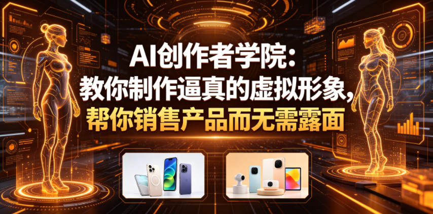 AI创作者学院：教你制作逼真的虚拟形象，帮你销售产品而无需露面【原创双语字幕】-青禾学社